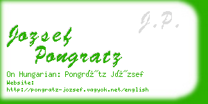 jozsef pongratz business card